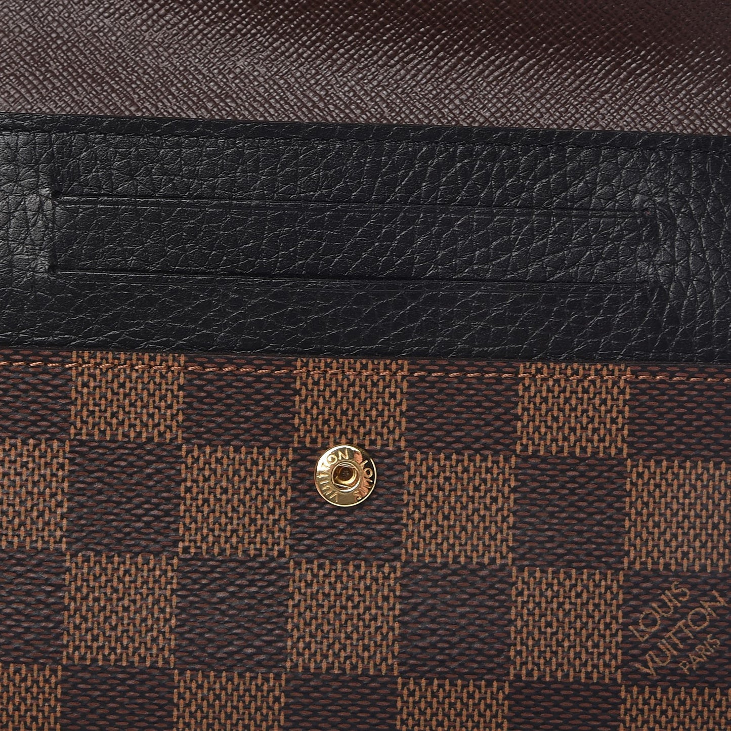 Damier Ebene Normandy Compact Wallet Black