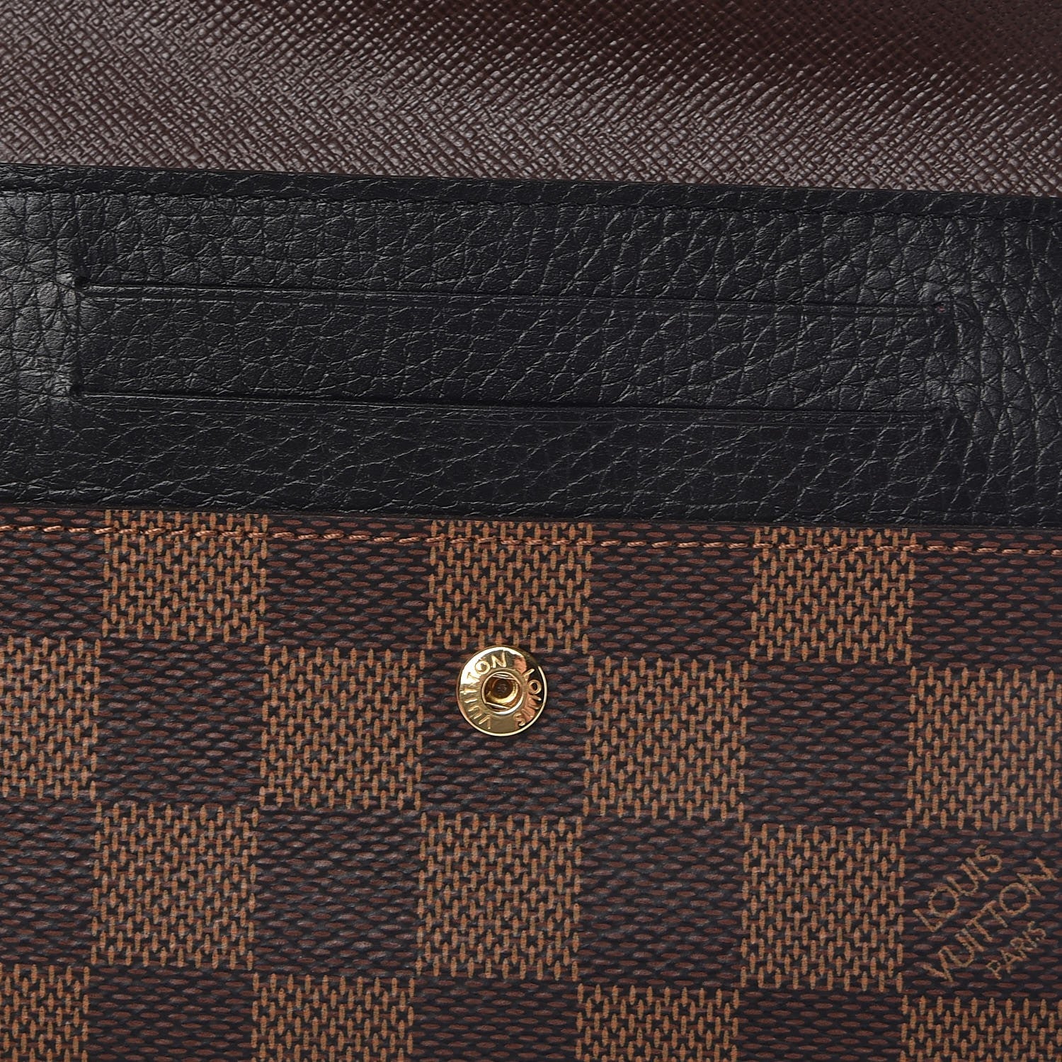 Louis Vuitton Damier Ebene Normandy Compact Wallet Black 7 of 7