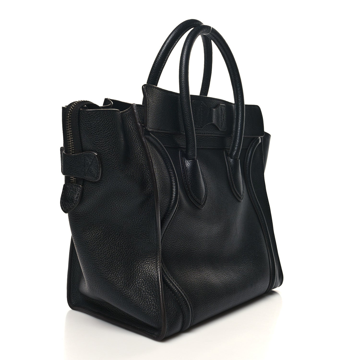 Celine Drummed Calfskin Mini Luggage Black 3 of 11