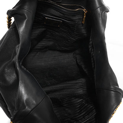 Prada Soft Calf Chain Tote Nero Black 5 of 10
