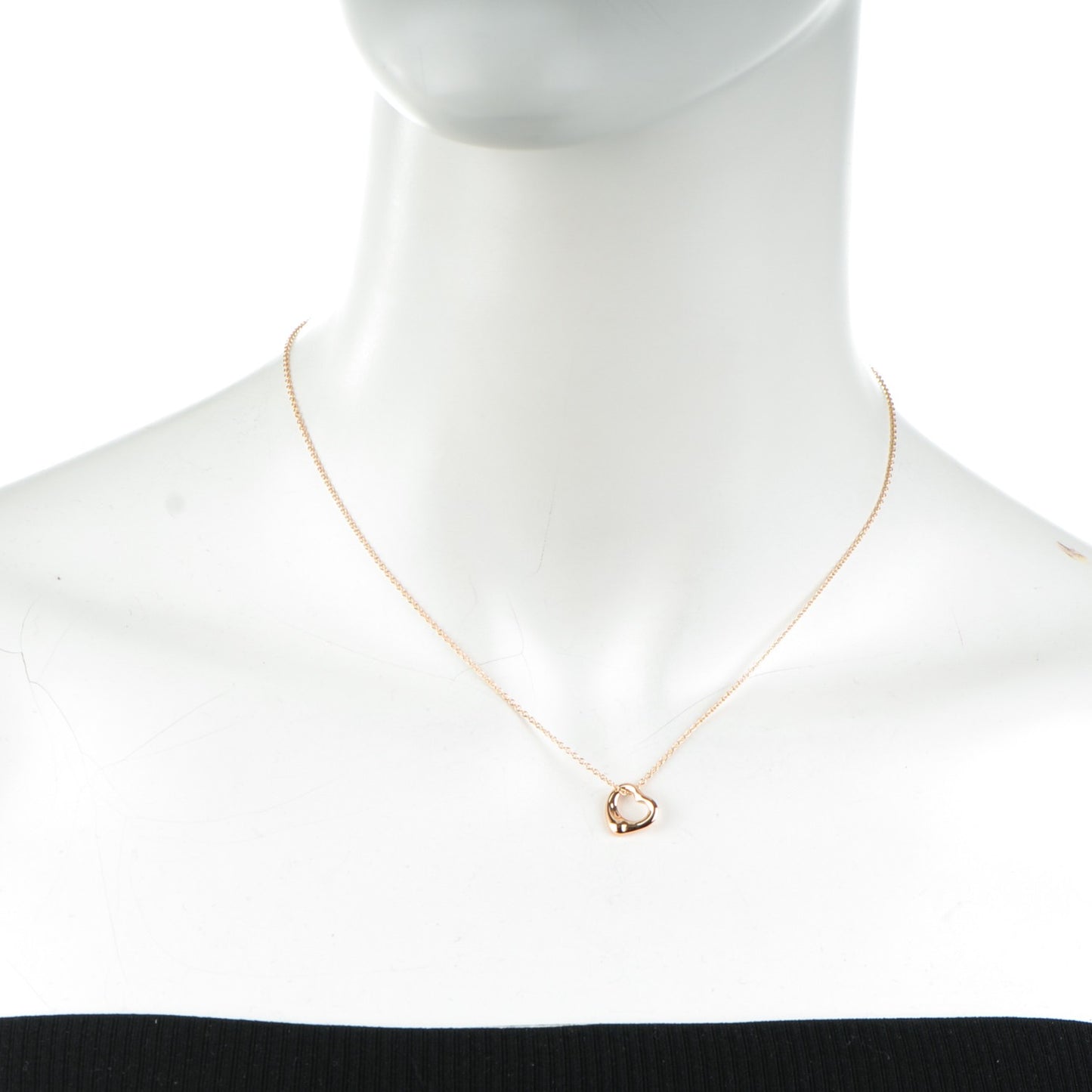 18K Rose Gold Elsa Peretti Open Heart Necklace