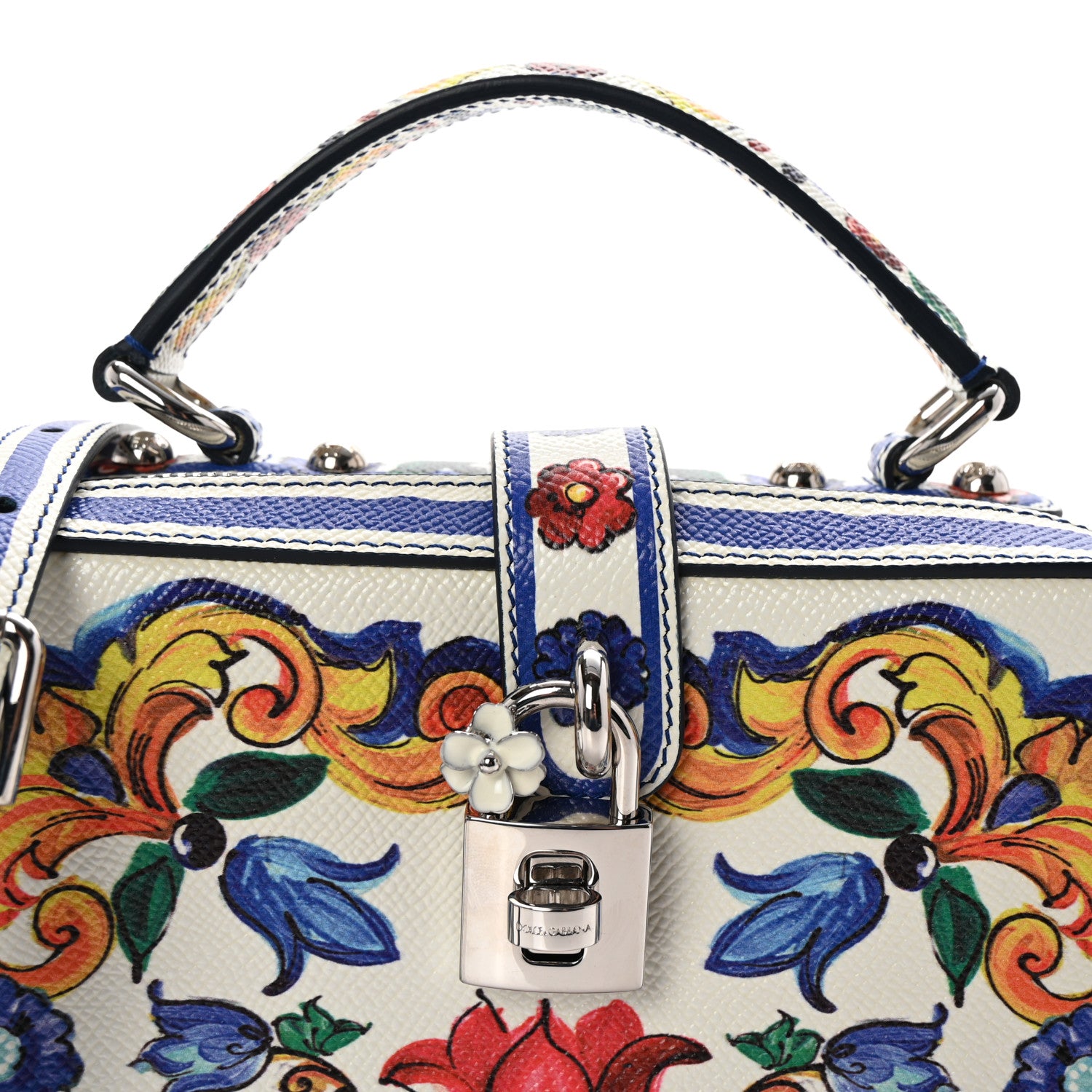 Dolce & Gabbana Dauphine Majolica Printed Box Bag Multicolor 7 of 9