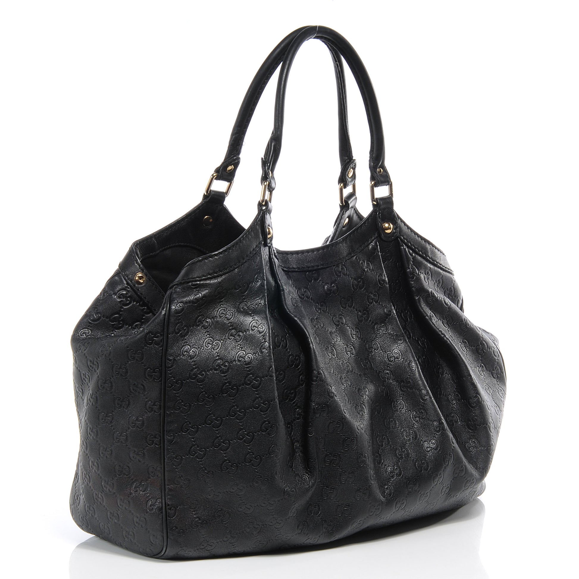 Gucci Guccissima Large Sukey Tote Black 3 of 8