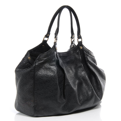 Gucci Guccissima Large Sukey Tote Black 3 of 8