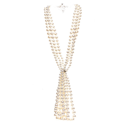 Chanel Pearl Multi Strand CC Necklace Gold 3 of 6