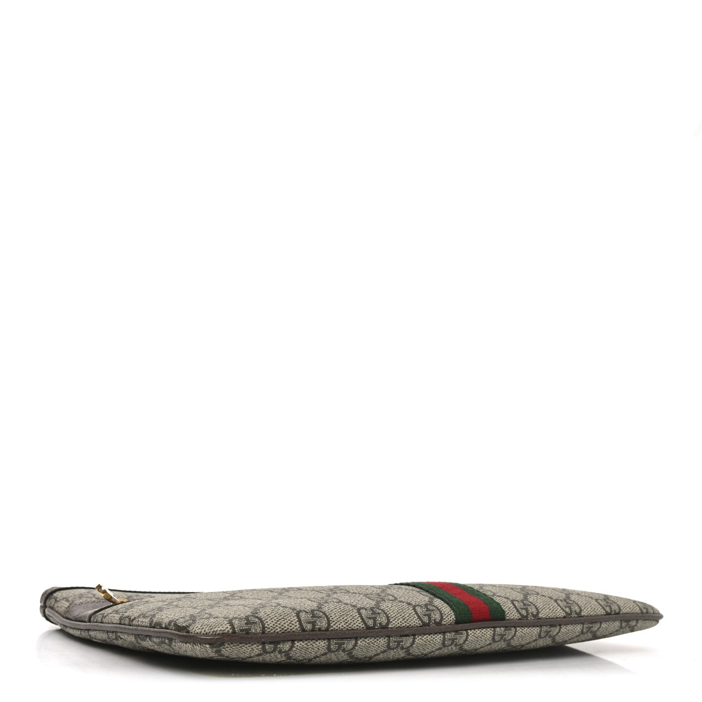 GG Supreme Monogram Large Ophidia Pouch Clutch Brown