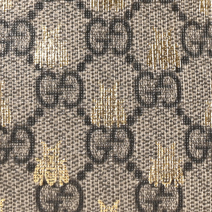 Gucci Soft GG Supreme Monogram Bees Small Crossbody Tote Beige Oro Black 8 of 10