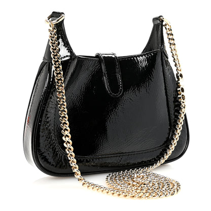 Gucci Crinkled Patent Mini Jackie Notte Bag Black 3 of 10