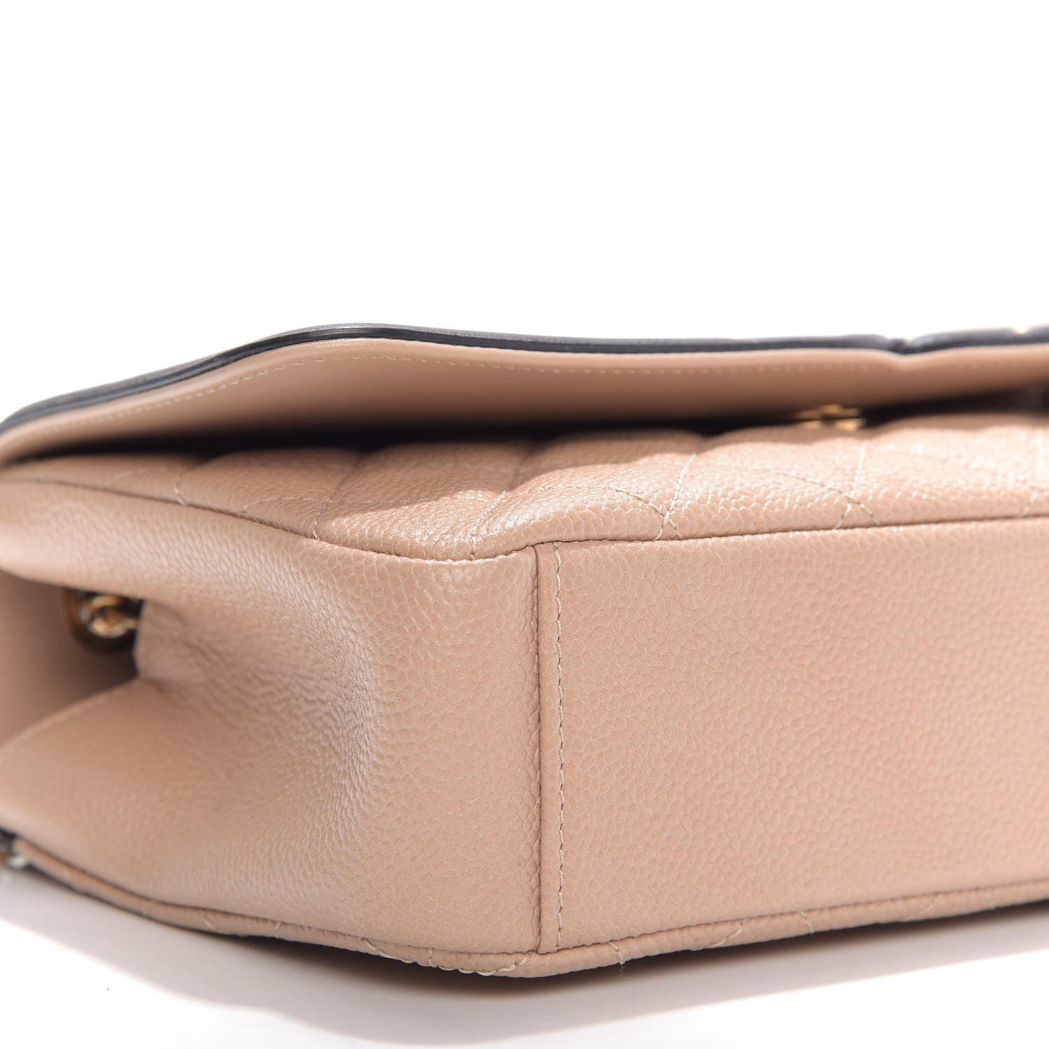 Chanel Caviar Quilted Small CC Filigree Flap Beige Black 6 of 9