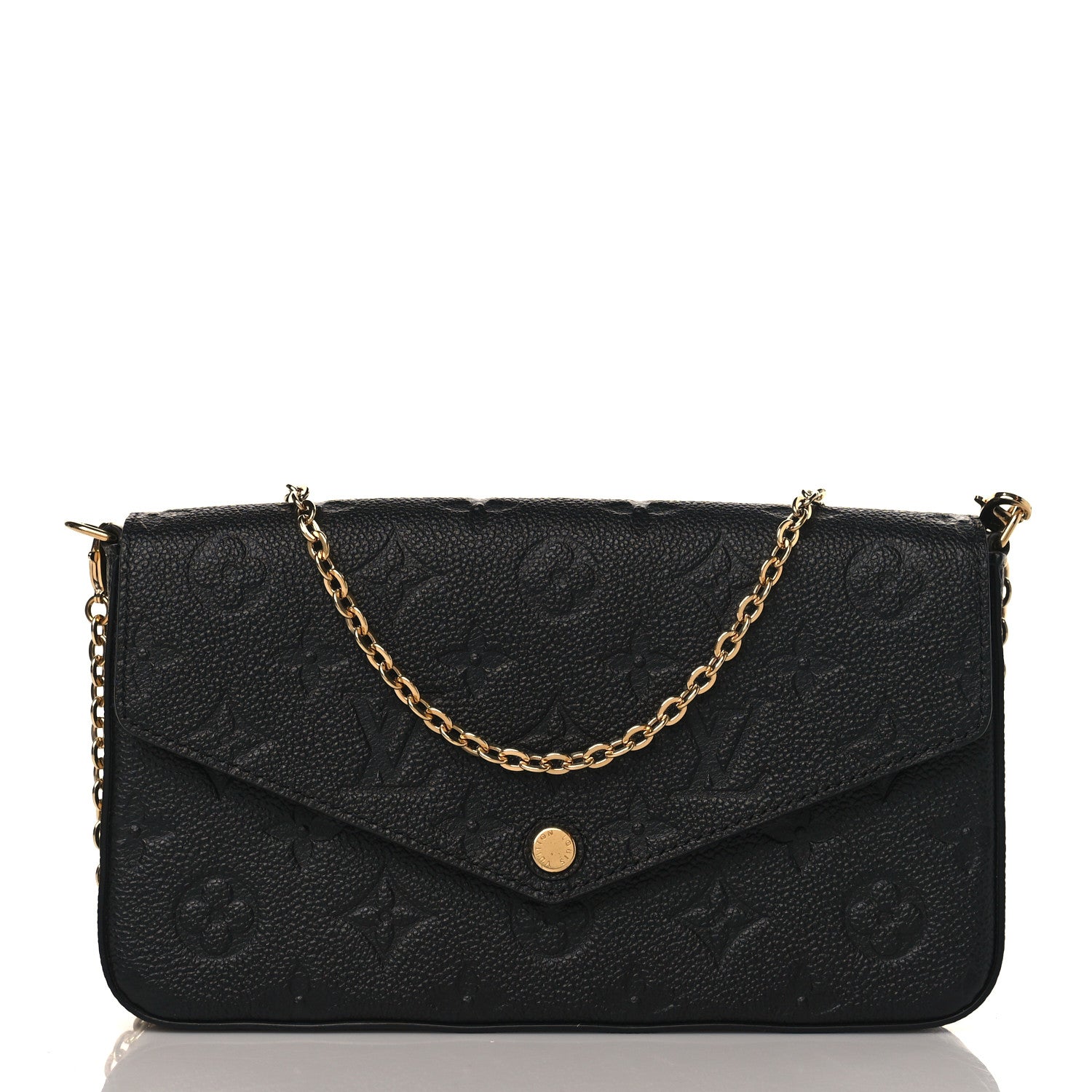 Louis Vuitton Empreinte Pochette Felicie Chain Wallet Black 3 of 11