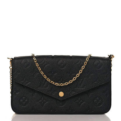 Louis Vuitton Empreinte Pochette Felicie Chain Wallet Black 3 of 11