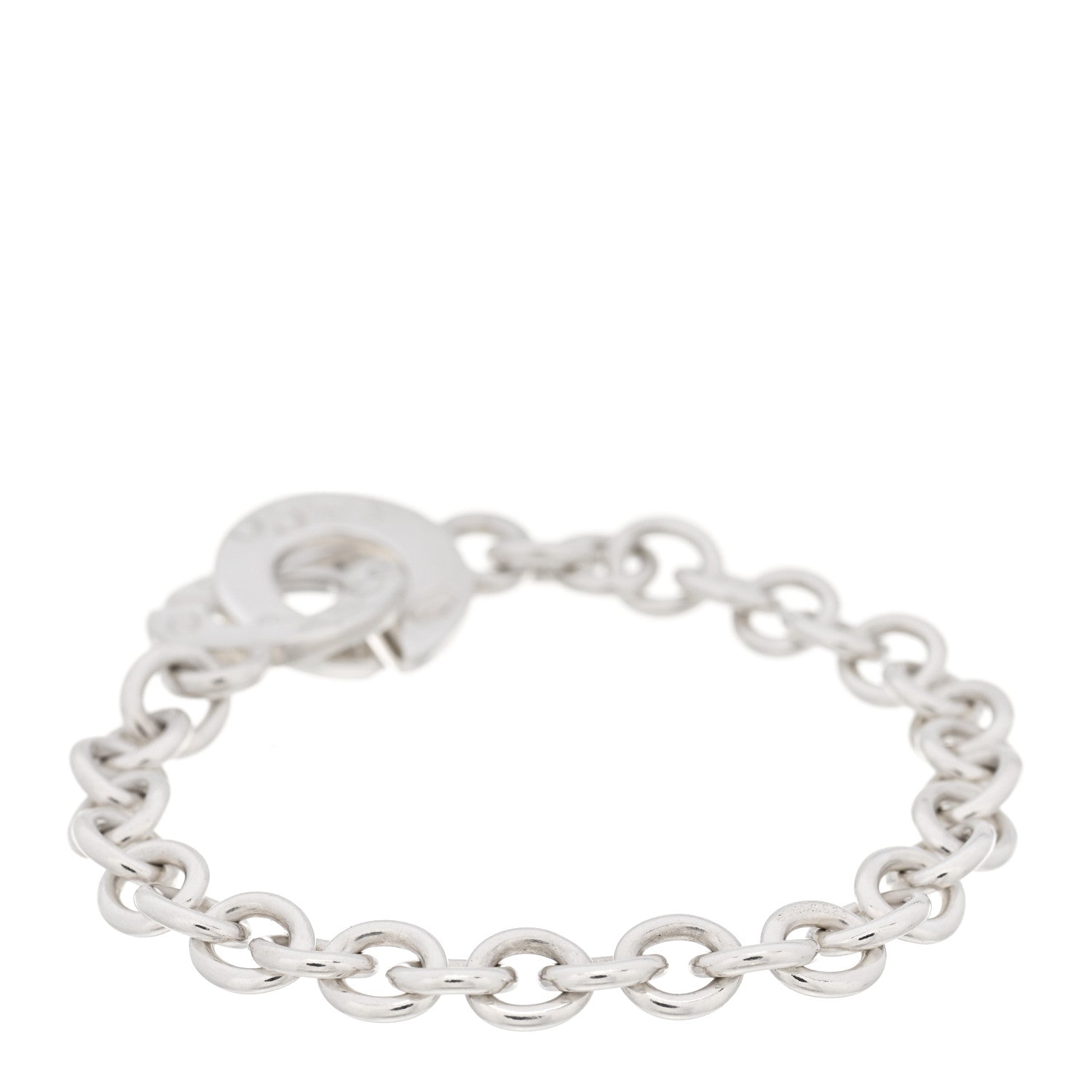 Tiffany Sterling Silver 1837 Circle Clasp Bracelet 2 of 5