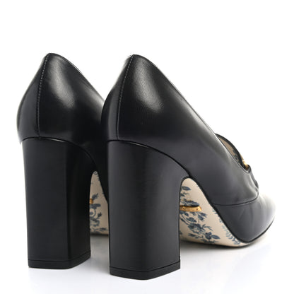Gucci Malaga Kid GG Victoire 95mm Loafer Pumps 37 Black 4 of 9