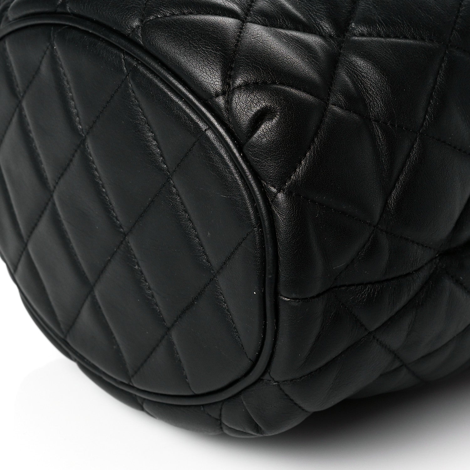 Balenciaga Nappa Calfskin Quilted Touch B Bucket Bag Black 9 of 9