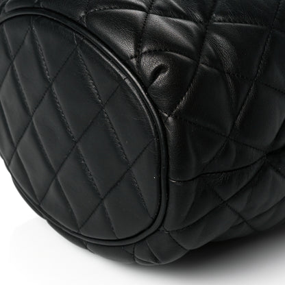 Balenciaga Nappa Calfskin Quilted Touch B Bucket Bag Black 9 of 9