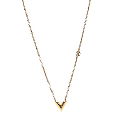 Louis Vuitton Brass Essential V Necklace Gold 1 of 6