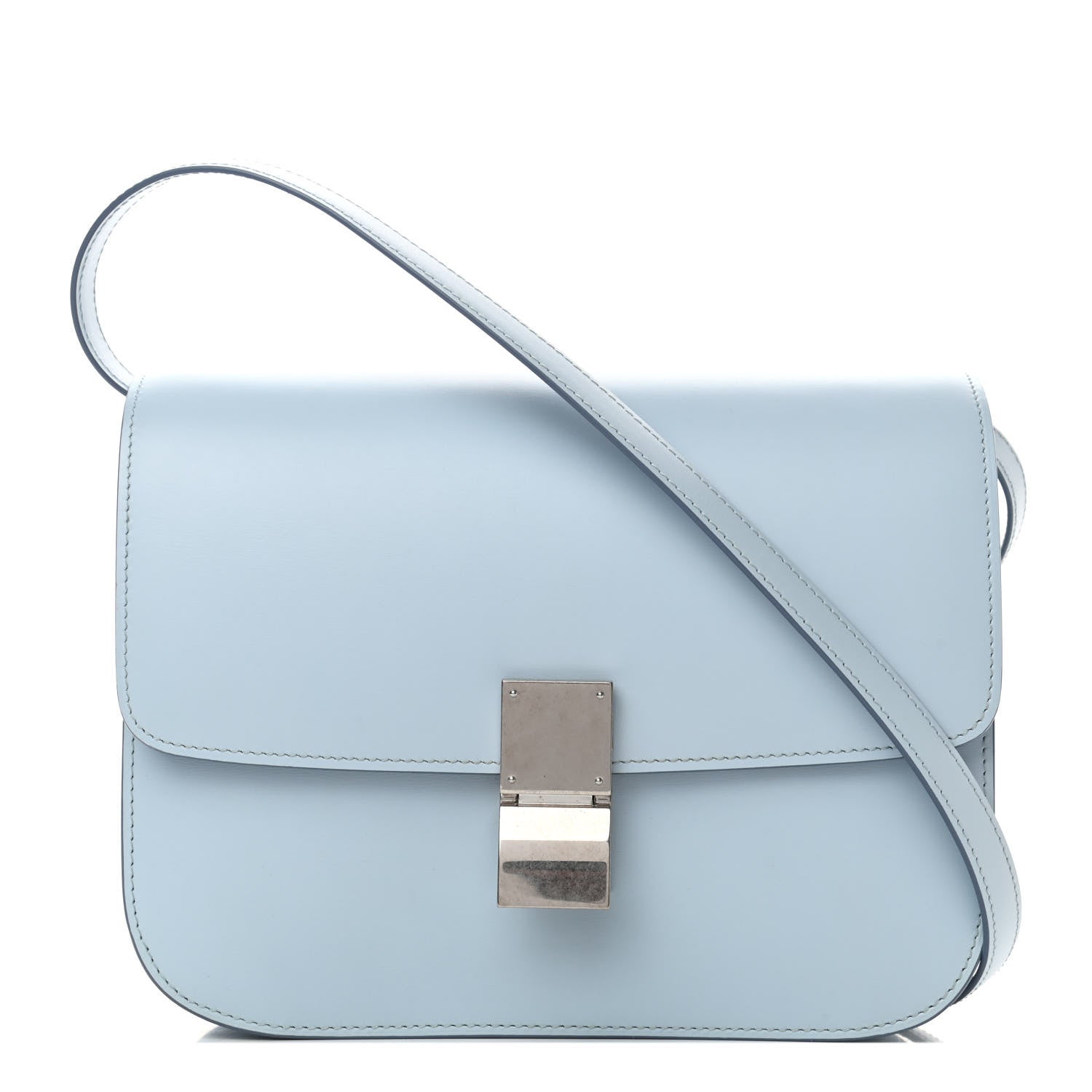 Celine Box Calfskin Medium Classic Box Flap Bag Pale Blue 1 of 4