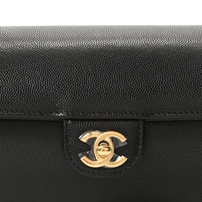 Chanel Shiny Caviar Preppy Coco Small Bowling Bag Black 15 of 21