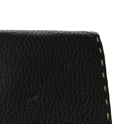 Fendi Calfskin Romano Selleria Tri-Fold Wallet Black 16 of 17