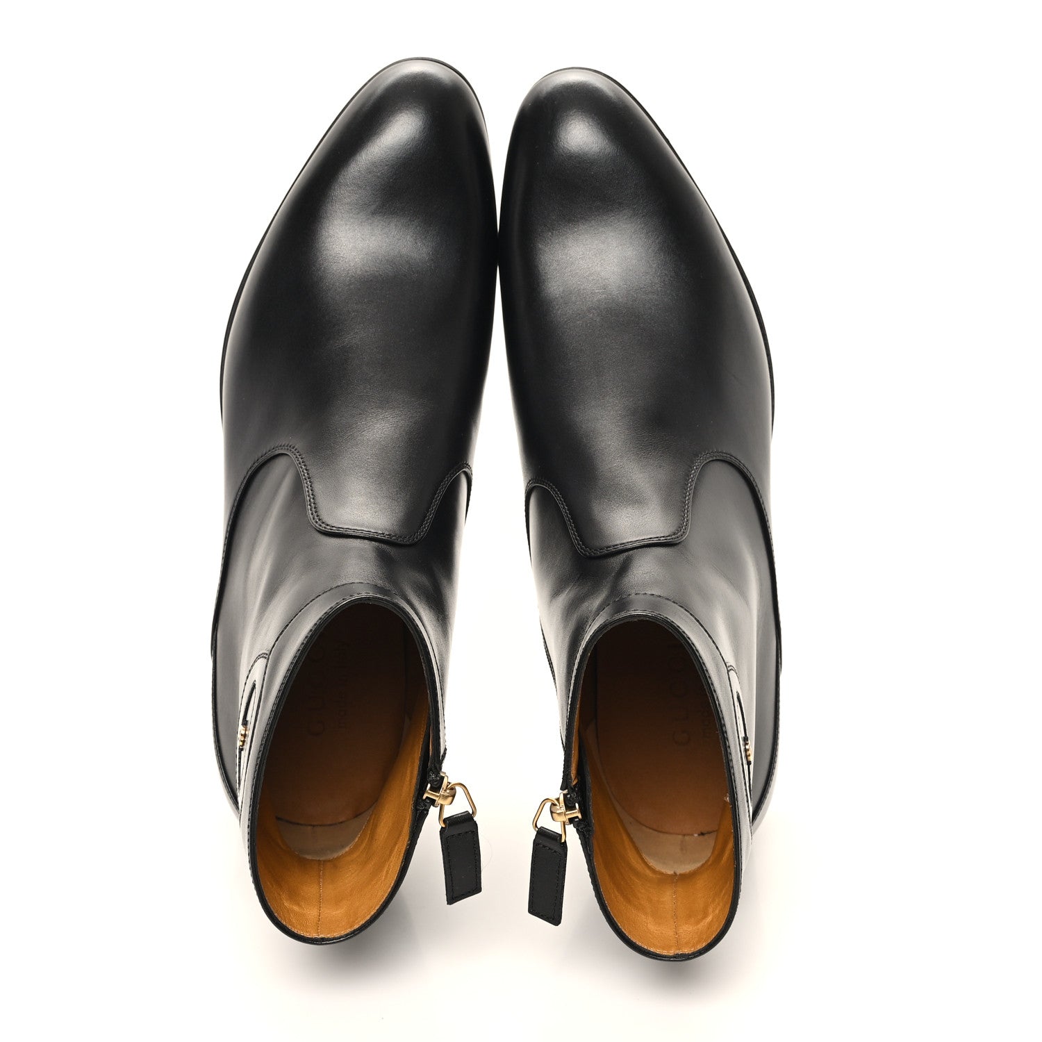 Gucci New Waxed Calfskin Mens Adel GG Ankle Boots 9 Black 2 of 10