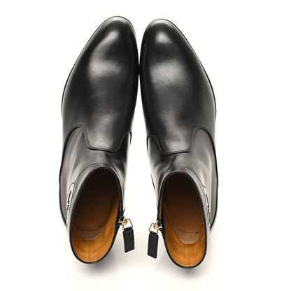 Gucci New Waxed Calfskin Mens Adel GG Ankle Boots 9 Black 2 of 10