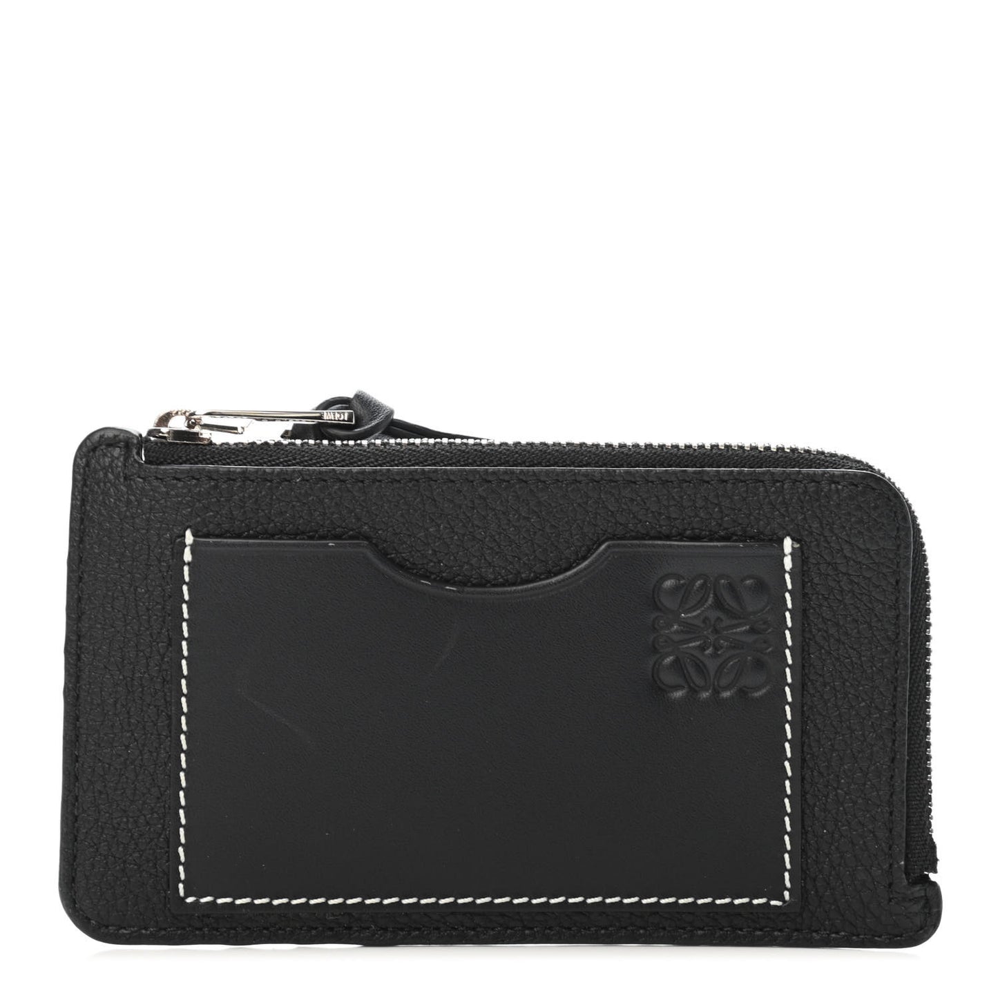 Soft Grained Calfskin Coin Cardholder Black