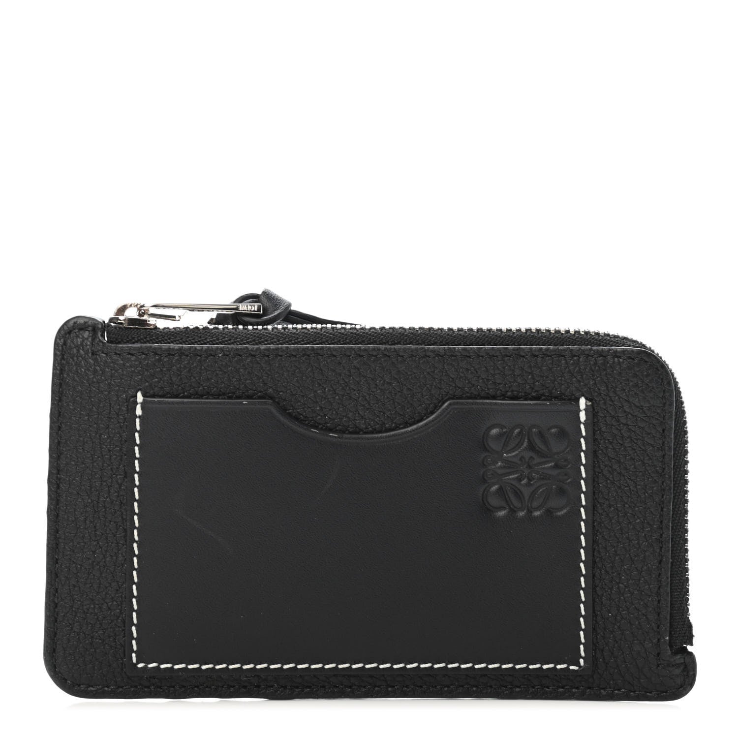 Loewe Soft Grained Calfskin Coin Cardholder Black 1 of 4