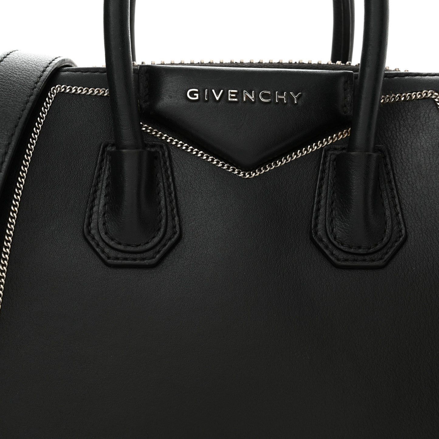 Calfskin Chain Detail Mini Antigona Black