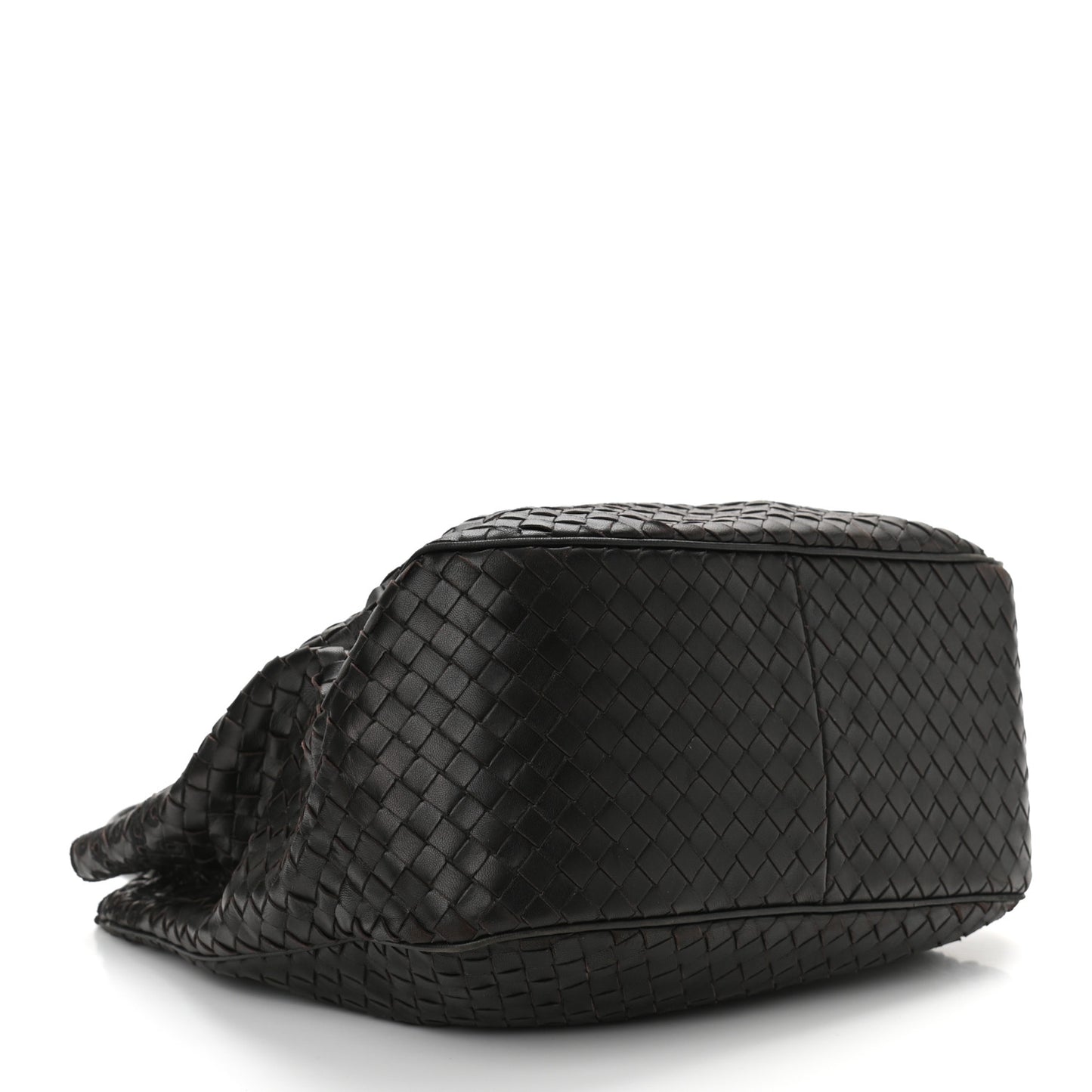 Nappa Intrecciato Embroidered Lace Shoulder Bag Black