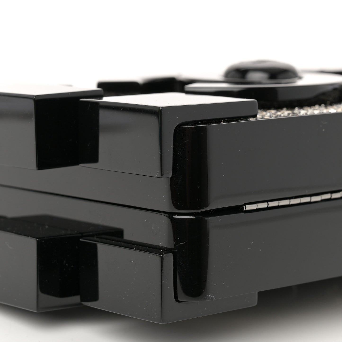 Plexiglass Crystal Lego Clutch Black