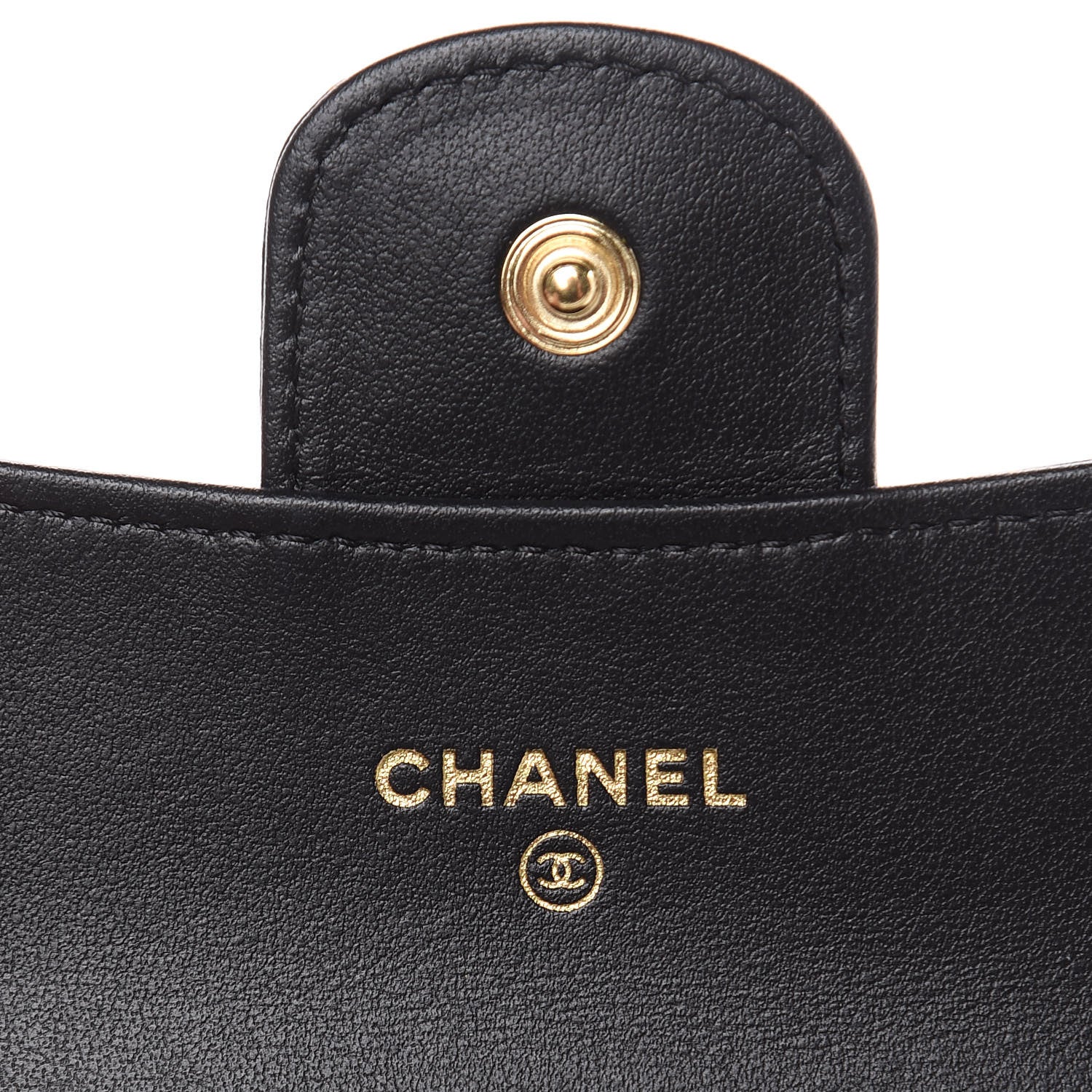 Chanel Calfskin Crocodile Embossed Graffiti 2.55 Cocodile Reissue Flap Card Holder Black Gold 6 of 9