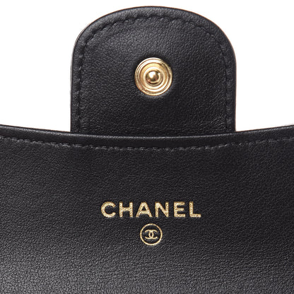 Chanel Calfskin Crocodile Embossed Graffiti 2.55 Cocodile Reissue Flap Card Holder Black Gold 6 of 9