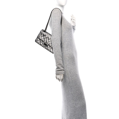 Chanel Metallic Caviar Quilted 2.55 Reissue 225 Flap Silver Black 2 of 10