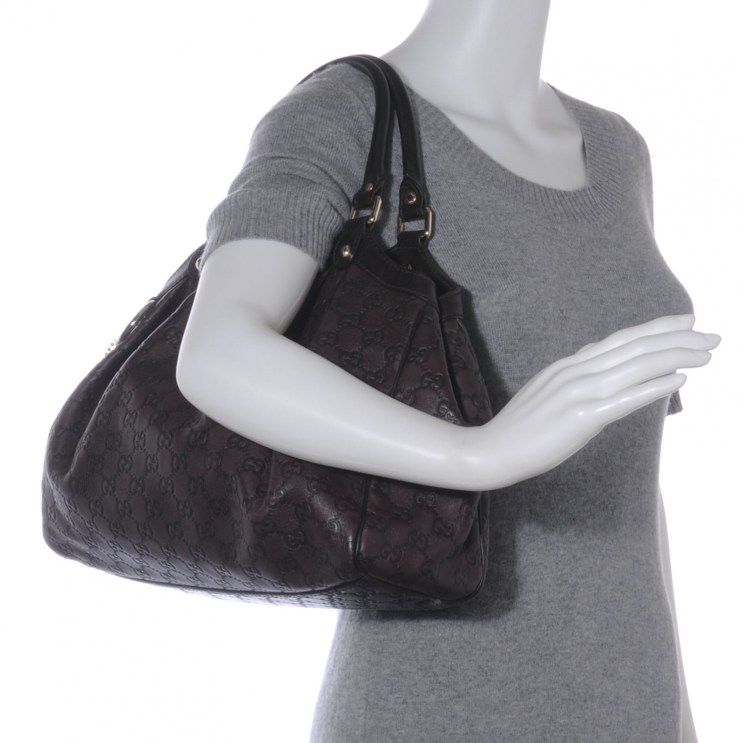 Gucci Guccissima Medium Sukey Tote Chocolate 2 of 8