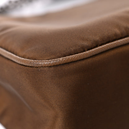 Prada Tessuto Nylon Saffiano Re-Edition 2005 Shoulder Bag Cacao 8 of 14