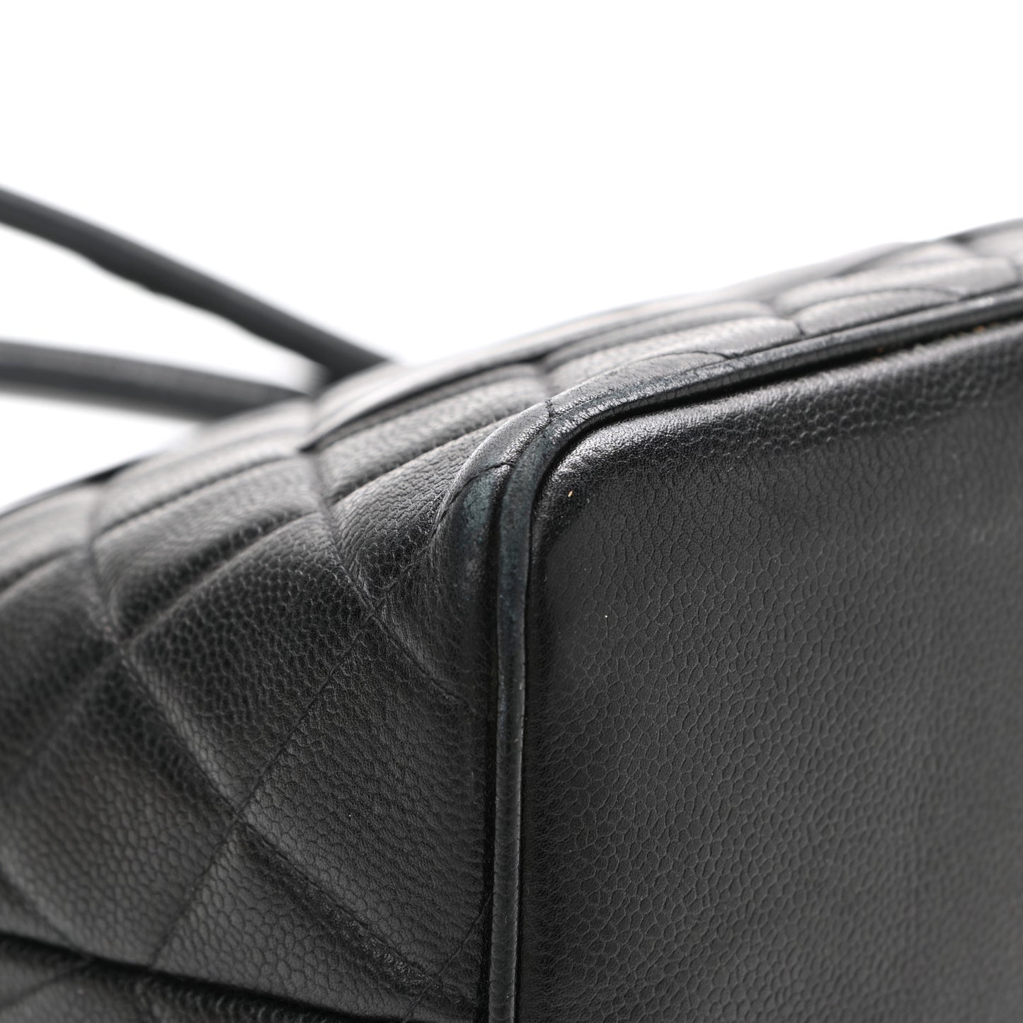 Caviar Quilted Medallion Tote Black