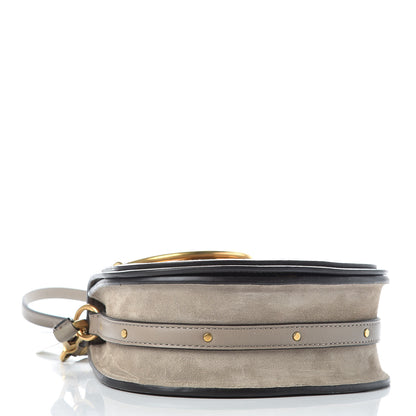 Chloe Calfskin Suede Small Nile Bracelet Bag Motty Grey 4 of 9