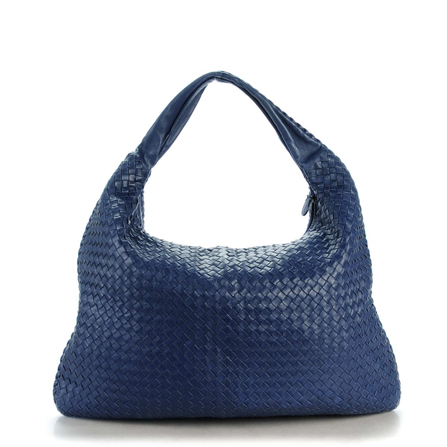 Nappa Intrecciato Large Veneta Hobo Blue