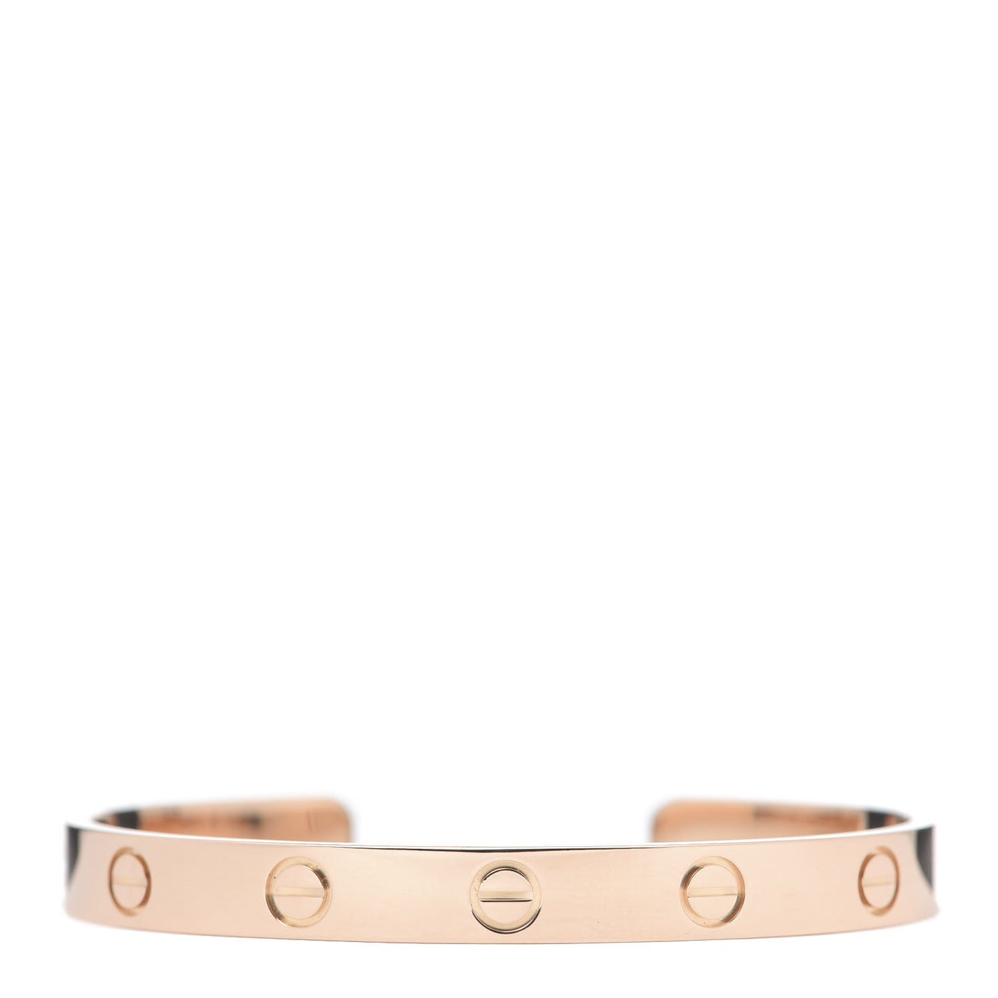 18K Pink Gold LOVE Cuff Bracelet 16