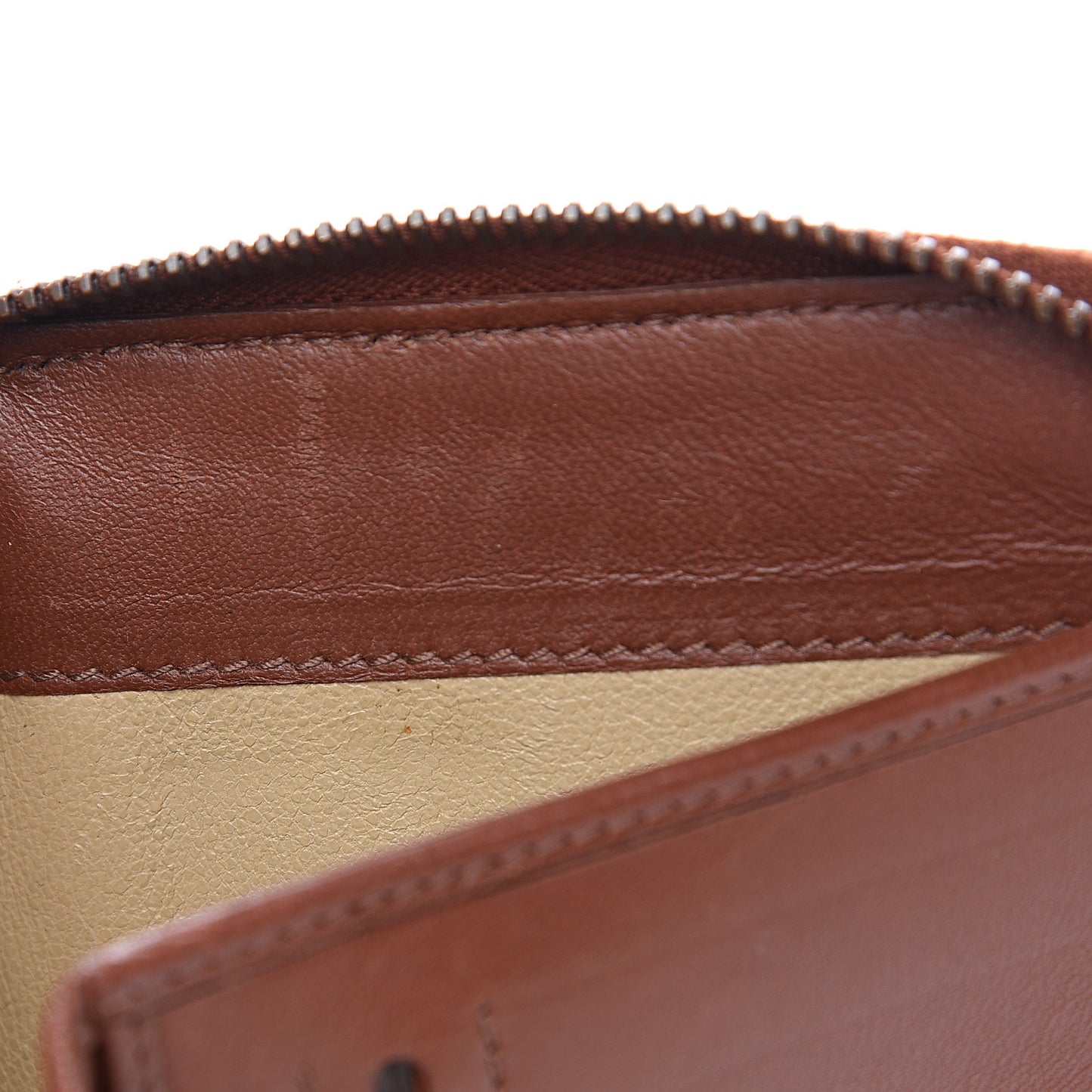 Nappa Intrecciato Floral Embroidered Zip Around Wallet Brown