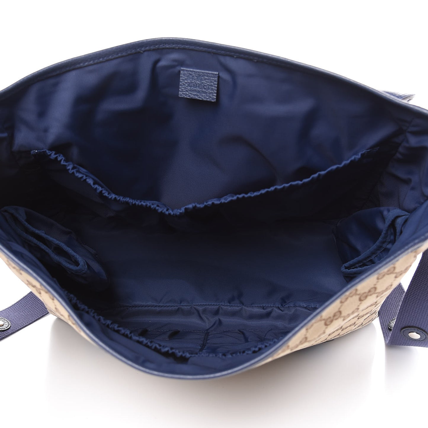 Monogram Convertible Diaper Bag Blue