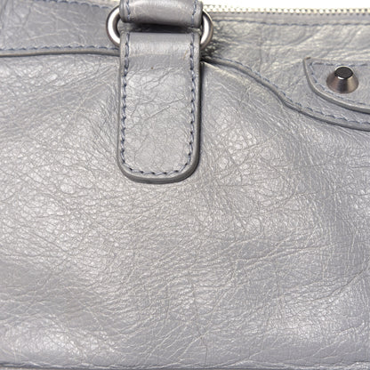 Balenciaga Metallic Agneau Classic Silver Hardware Square Tote Argent 6 of 13