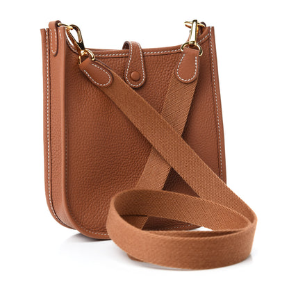 Hermes Taurillon Clemence Evelyne TPM Gold 3 of 11