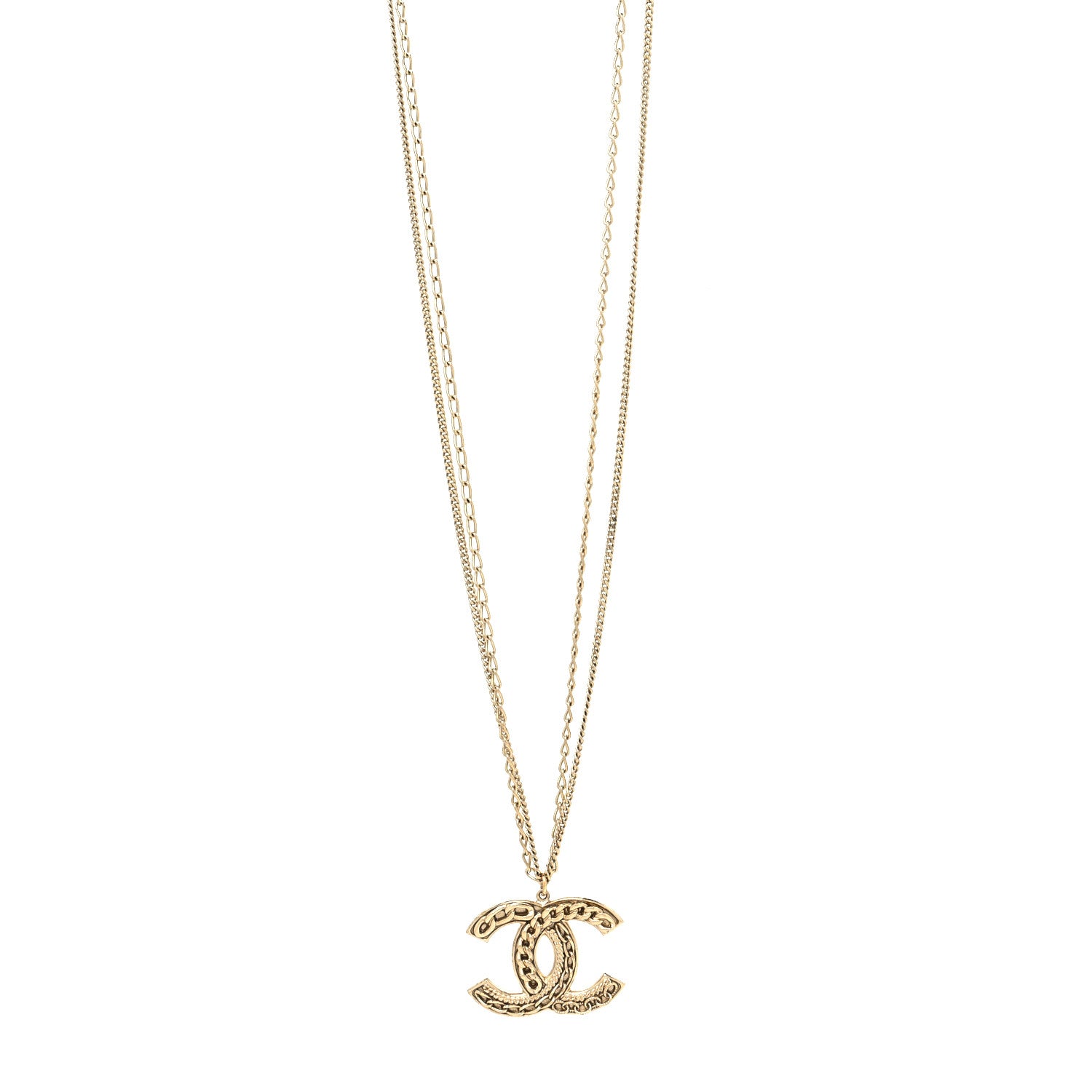 Chanel CC Long Chain Multi Strand Necklace Gold 1 of 5