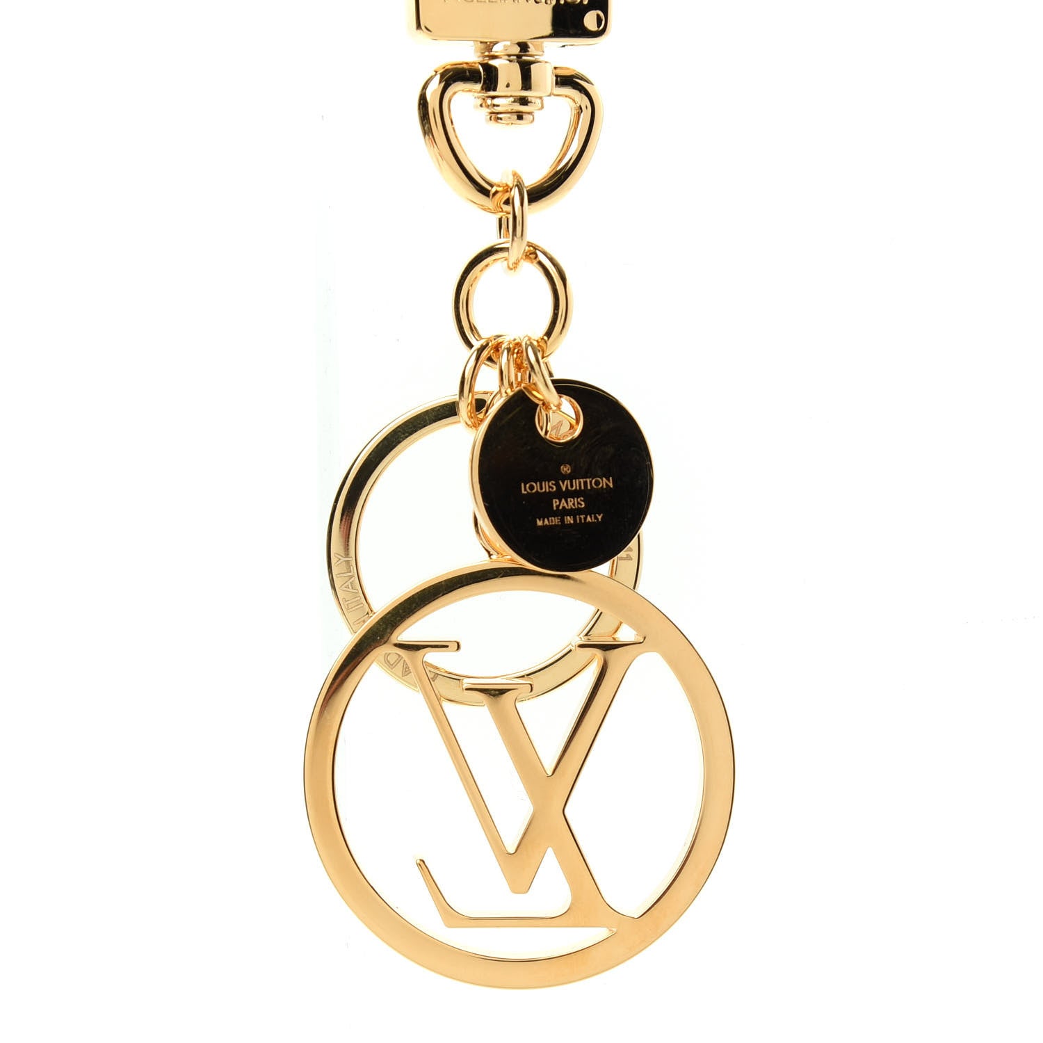 Louis Vuitton LV Circle Bag Charm Key Holder Gold 3 of 4