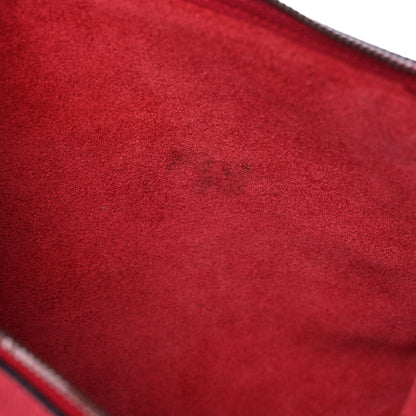 Gucci Pebbled Calfskin Medium Logo Portfolio Clutch Hibiscus Red 9 of 13