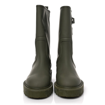 Louis Vuitton Rubber Calfskin Territory Flat Boots 38 Khaki 2 of 7