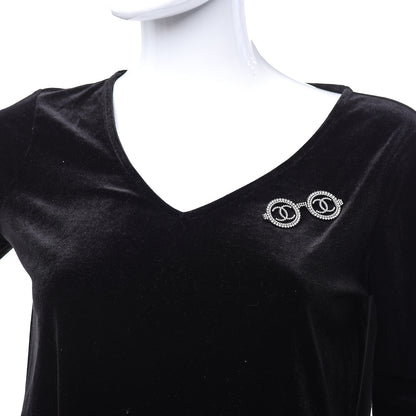 Chanel Crystal CC Sunglasses Brooch Silver 2 of 5