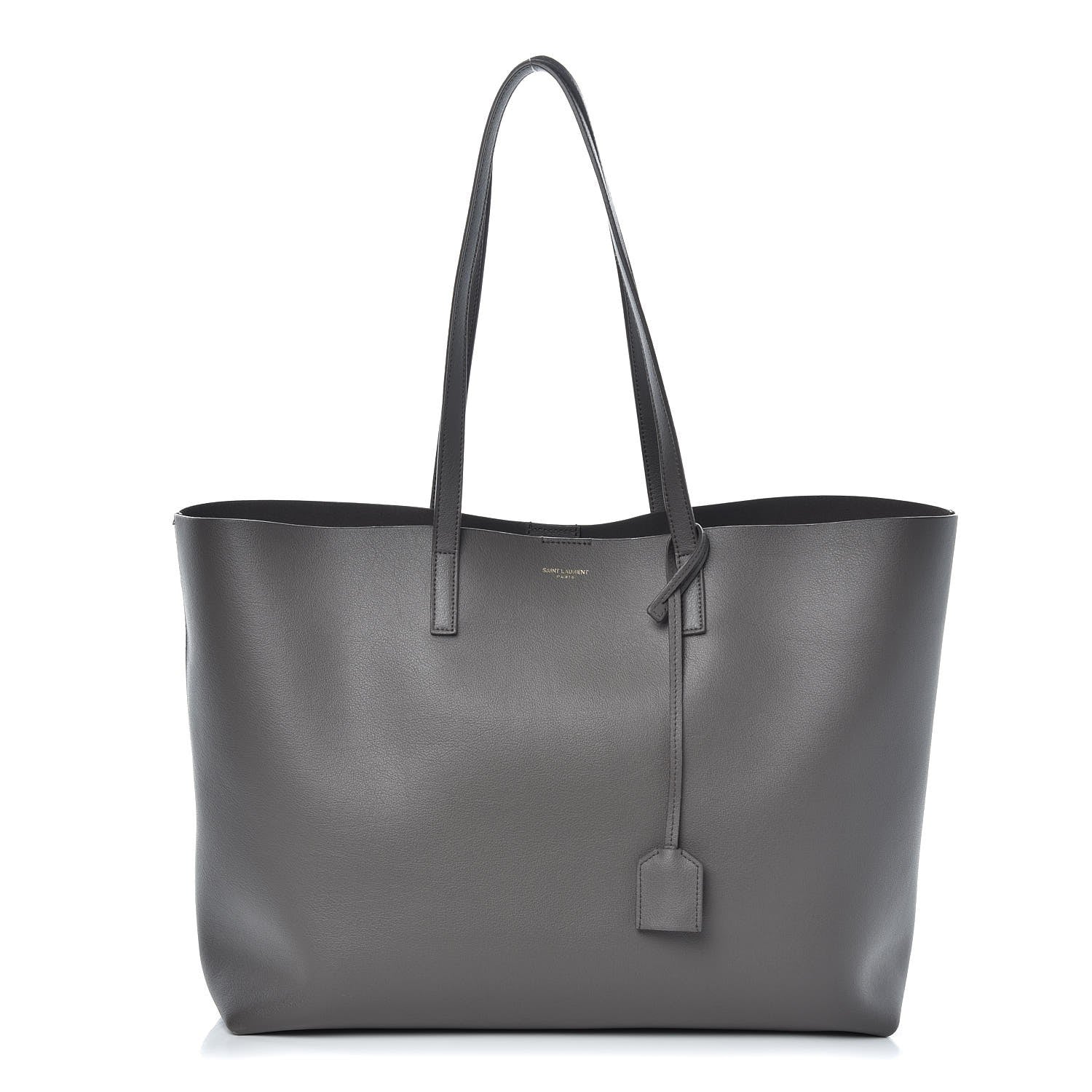 Saint Laurent Calfskin Large Shopping Tote Earth 1 of 8