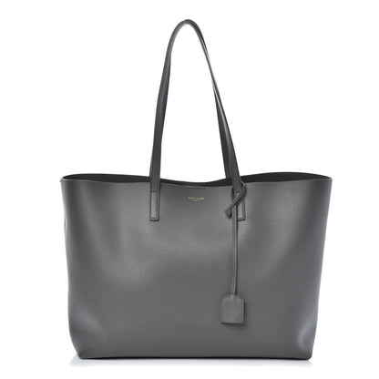 Saint Laurent Calfskin Large Shopping Tote Earth 1 of 8